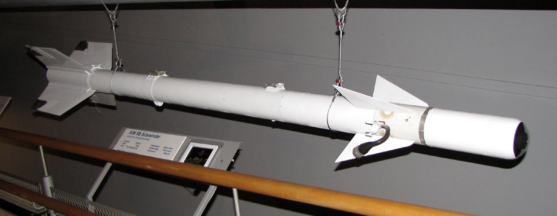 AIM-9B Sidewinder infrared-seeking air-to-air missile. (Petey21)