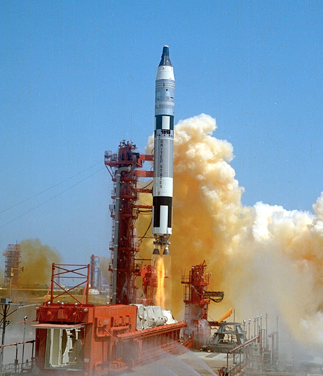 Gemini 4 lifts of at Launch Complex 19, 15:15:59 UTC, 3 June 1965. (NASA)