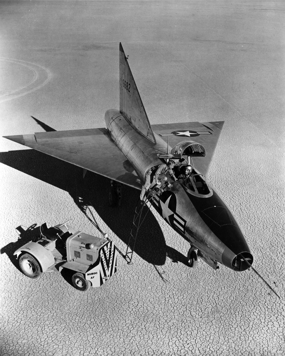 The Convair XF-92 on Rogers Dry lake. (U.S. Air Force)