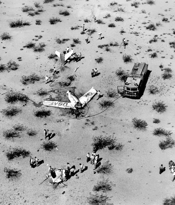 Wreckage of the Bell X-2, 46-674. (U.S. Air Force)