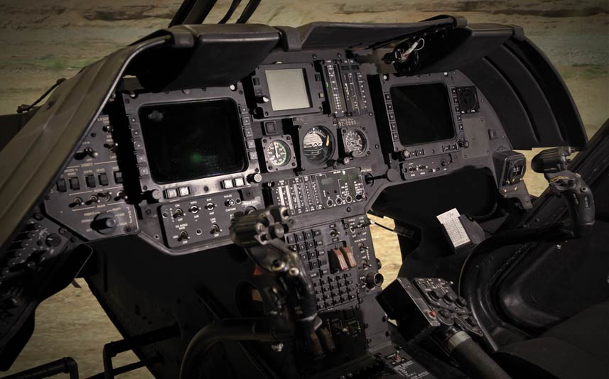 The instrument panel of a Bell OH-58D Kiowa. (Bell helicopter)