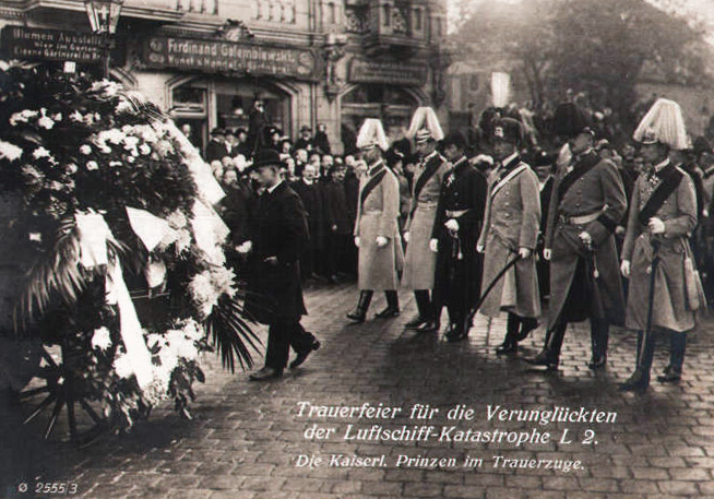 The Kaiser and Imperial princes lead the funeral procession.
