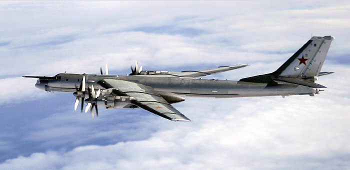 A current production Tupolev Tu-95 Bear-H strategic bomber. (U.S. Air Force)