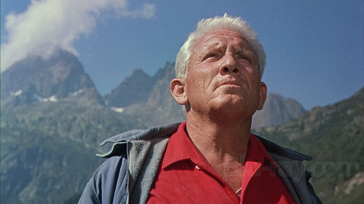 The great American actor Spencer Tracy starred as a mountain guide in Edward Dmytryk's 1956 motion picture, "The Mountain." (Paramount)