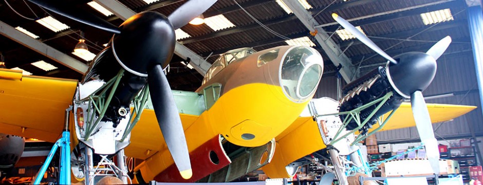 The Mosquito prototype with camouflauged upper surfaces as it appeared at Boscombe Down, (de Havilland Aircraft Museum)