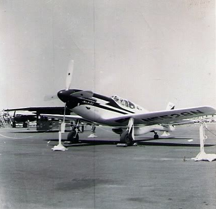 Jimmy Stewart's P-51C N5528N, in the "Mr. Alex" paint scheme, 1953. (Unattributed)