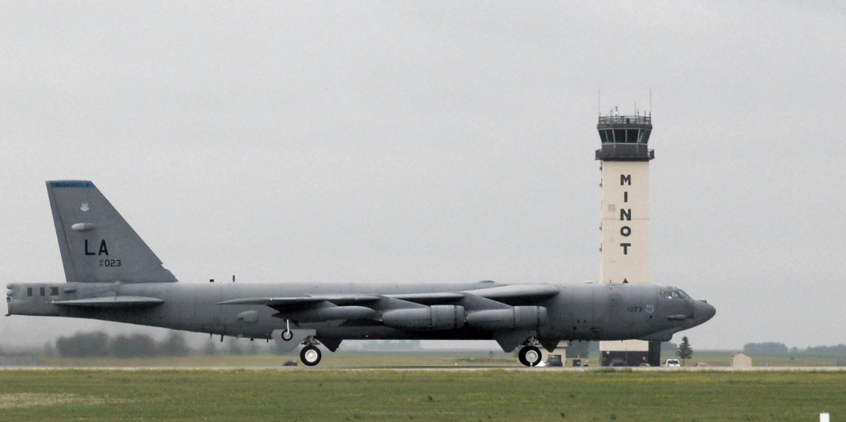 Boeing B-52H-170-BW Stratofortress 61-023 taxiing at Minot Air Force Base, North Dakota. (Senior Airman Cassandra Jones, U.S. Air Force)