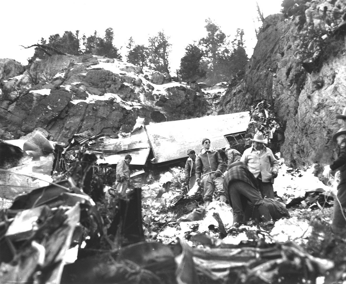 Crash site, T&WA Flight 3 on Petosi Mountain, Nevada.