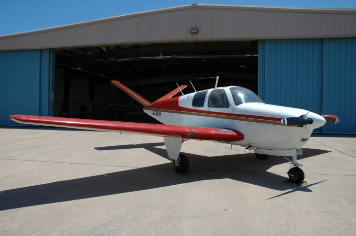 This Beechcraft Model 35 Bonanza, N3851N, is the same type aircraft in which Buddy Hooly, Ritchie Valens and The Big Bopper were killed, 3 February 1959. (Unattributed)