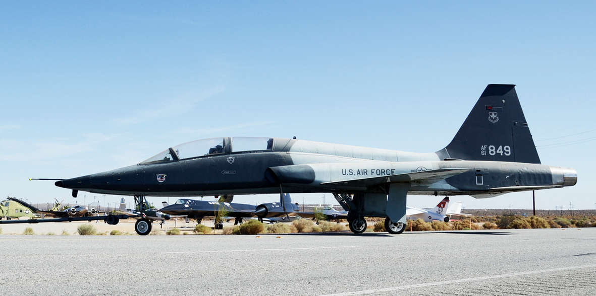 Northrop T-38A-40-NO Talon 61-0849 being towed to display site at the Air Force Flight Test Museum. (Rebecca Amber/U.S. Air Force)