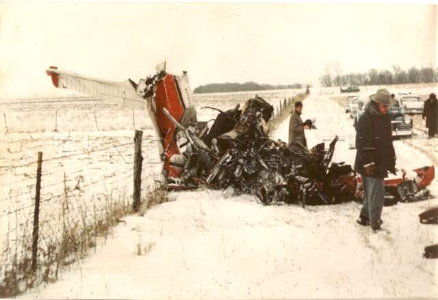 Destroyed Beechcraft Model 35 Bonanza, N3794N, 3 February 1959.