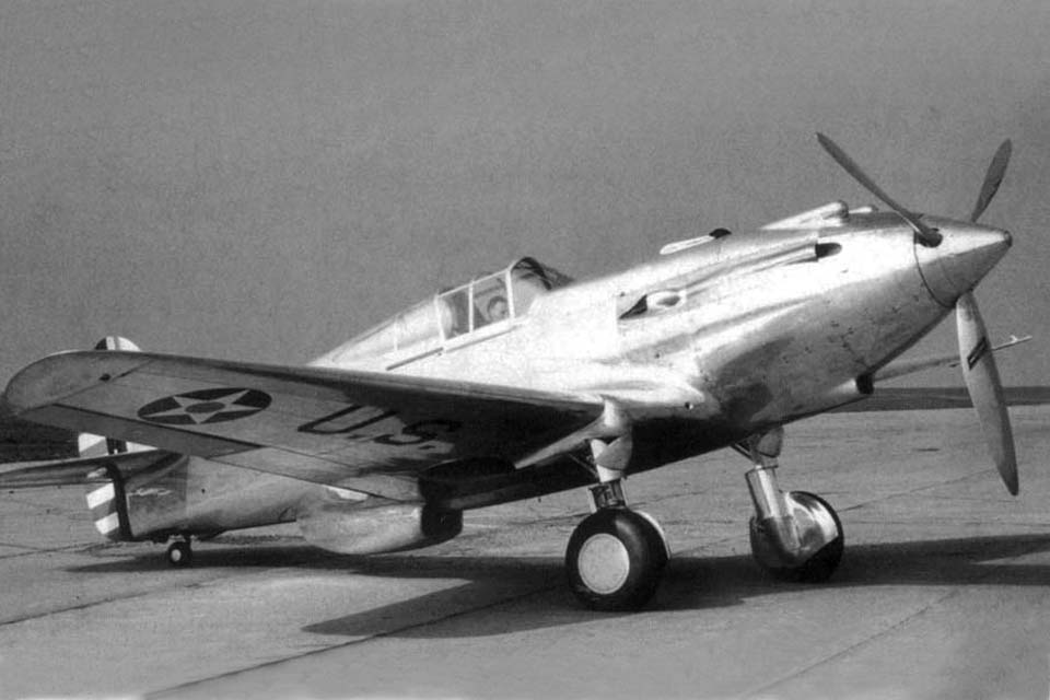 The Curtiss XP-40 prototype at Langley Field in the original configuration. (NASA)