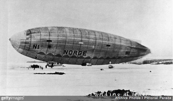 Airship Norge landing at Teller, Alaska. (Getty Images/Archive Photos/Pictorial Parade)