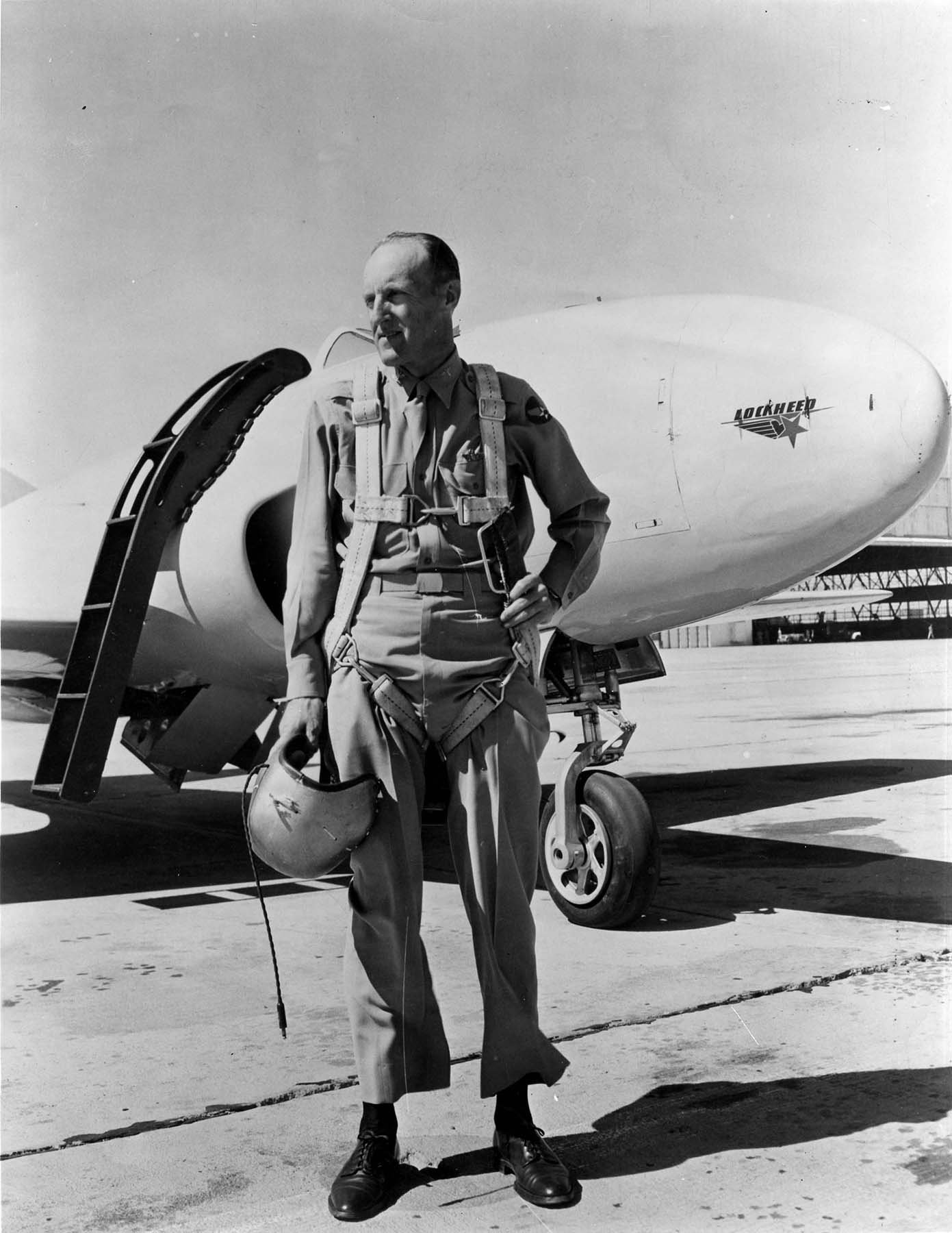 Colonel Albert G. Boyd with XP-80R 44-85200 (U.S. Air Force)