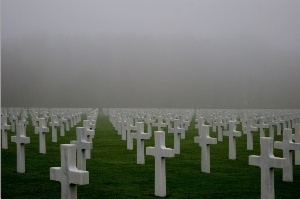 Ardennes American Cemetery, Neupre, Belgium. 5,323 American soldiers buried. 463 missing in action.