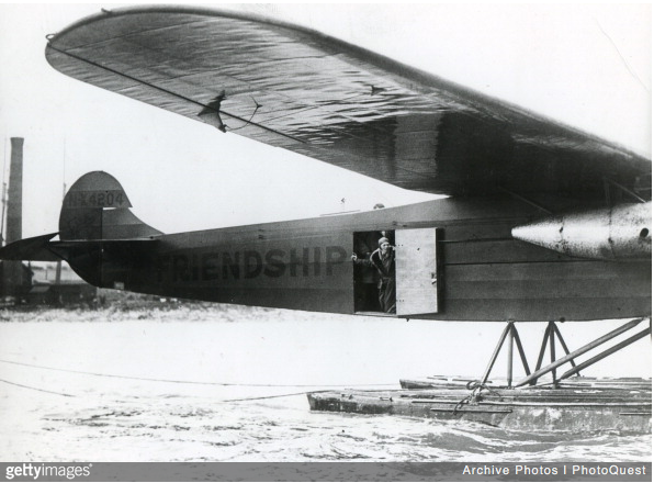 Amelia Earhart can be seen in the open door to the passenger compartment of NX4204 (Gett Images/Archive Photos/PhotoQuest)