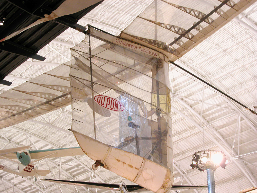 Gossamer Albatross at teh National Air and Space Museum. (NASM)