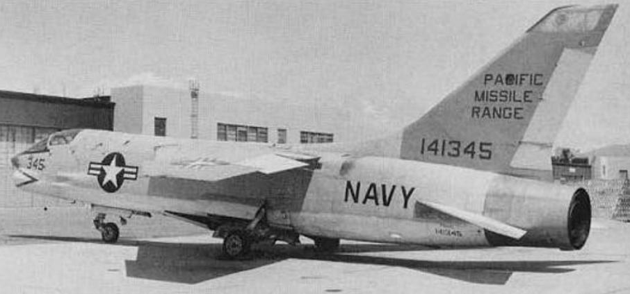 Vought Aircraft F8U Crusader Bu. No. 141345 at NAS Point Mugu, circa 1961).