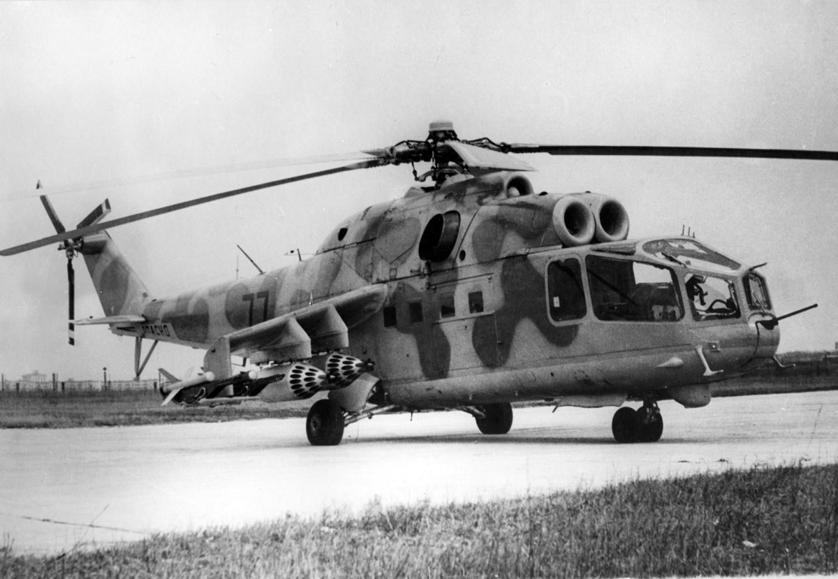 Prototype Mil Mi-24 helicopter, which first flew September 19, 1974. (Russian Helicopters photo)