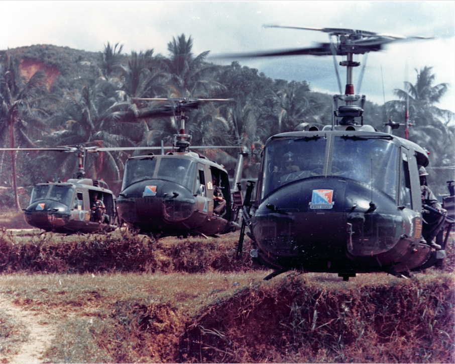 229th Assault Helicopter Battalion at the beginning of the Battle of Ia Drang. (U.S. Army)