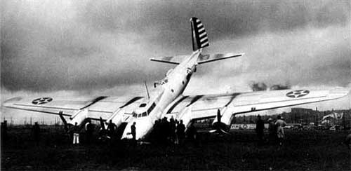 Boeing YB-17 36-139 after landing accident, 7 December 1936.