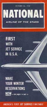 National Airlines timetable, 26 October 1958. (Don Henchel Collection via Airline Timetable Images)