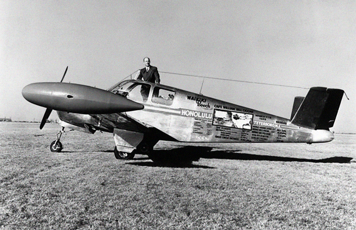 Bill Odom flew Waikiki Beech on a national publicity tour for the Beech Aircraft Corporation.