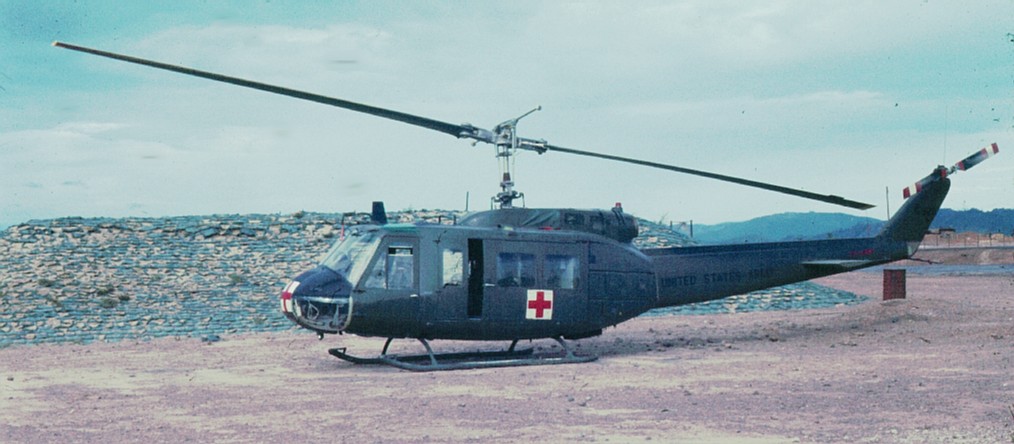 A Bell UH-1H helicopter ambulance, Vietnam, 1969.