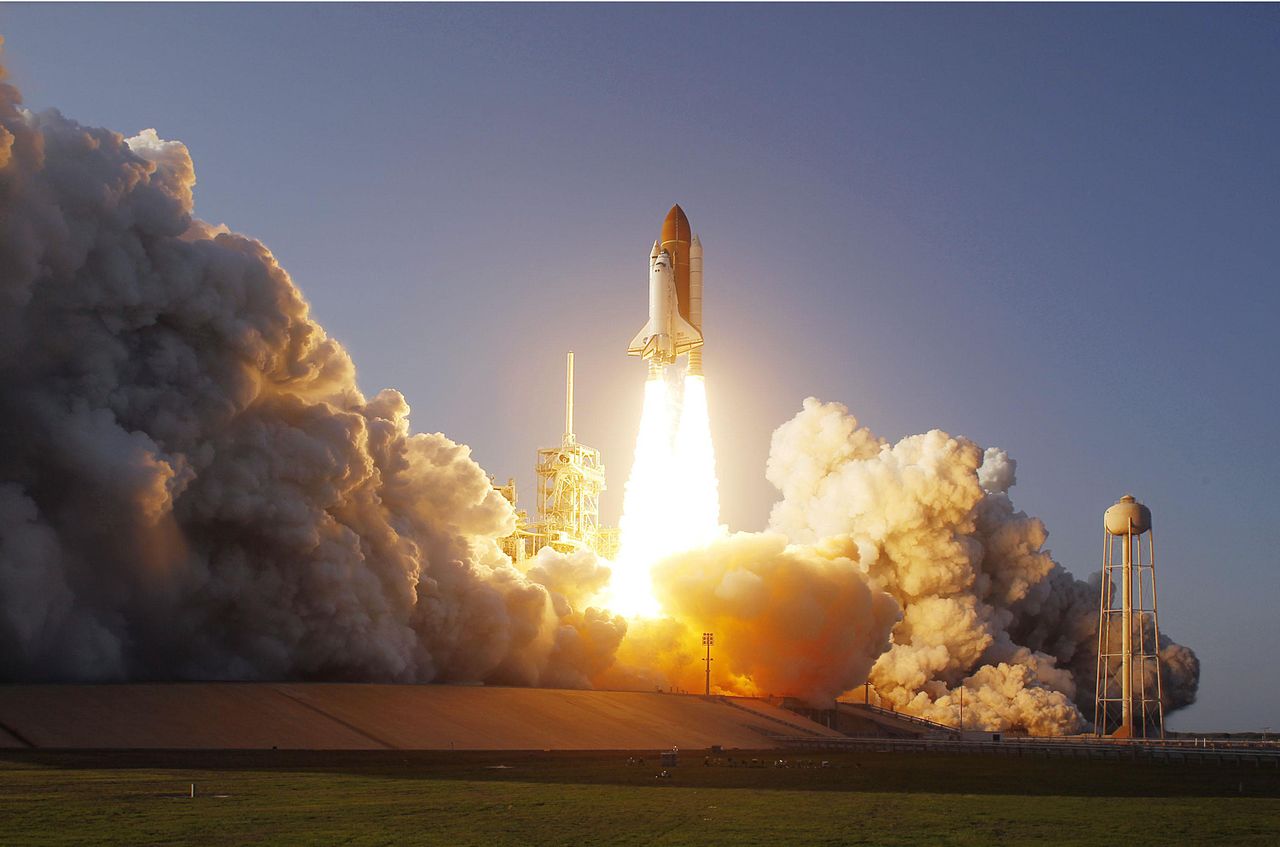 Space Shuttle Discovery is launched from Launch Complex 39A, Kennedy Space Center, at 4:53:24 p.m., Eastern Standard Time, 24 February 2011. (NASA)