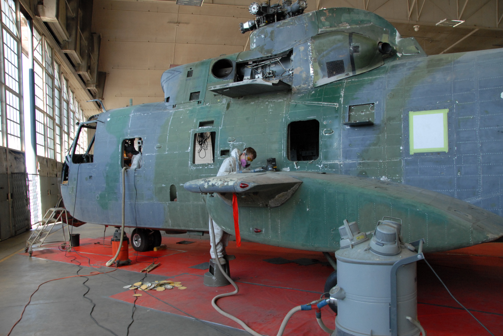 Jolly Green Giant 67-14709 undergoing restoration at NMUSAF, 2010. (NMUSAF)