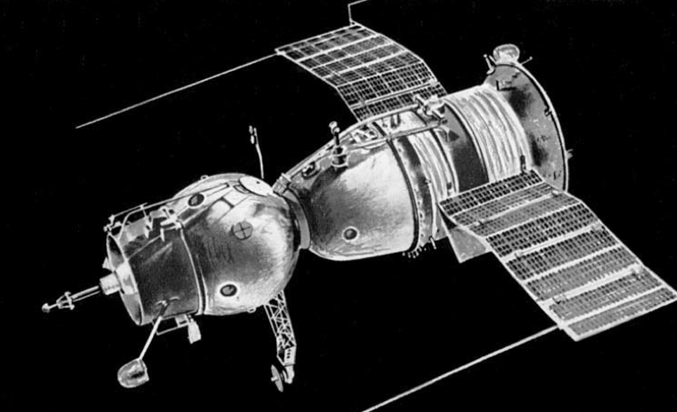 An illustration of Soyuz-1