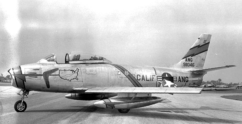 North American Aviation F-86A-5-NA Sabre 49-1046, "California Boomerang." (California State Military Museum)