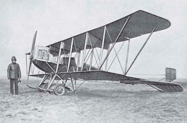 Igor Sikorsky with one of his early biplanes.