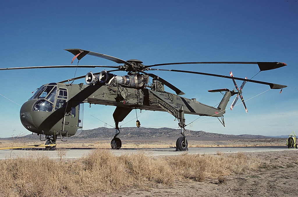 Sikorsky CH-54A Tarhe 68-18448, Nevada National Guard, 16 Nober 1989. (Mike Freer/Wikipedia)