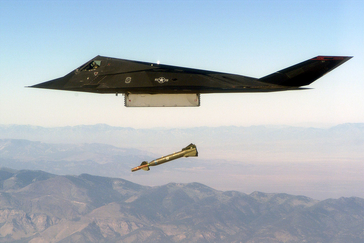 F-117A drops GBU-28