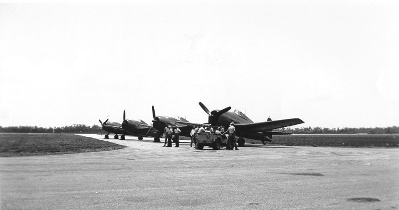 Four Grumman F6F-5 Four Grumman F6F-5 Hellcat fighters of the Navy Flight Demonstration Team, circa May–August 1946