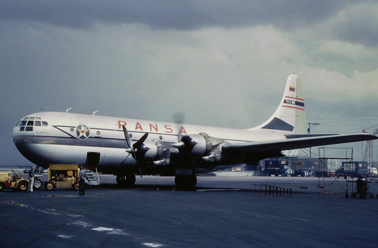 The prototype Boeing 377 Stratocruiser was sold to RANSA and converted to a freighter. It was named "Carlos" and registered YV-C-ERI.