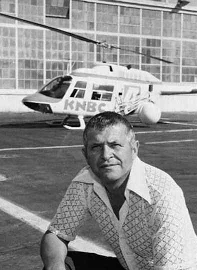 Francis Gary Powers with KNBC's Bell 206B JetRanger, N4TV, (Unattributed)