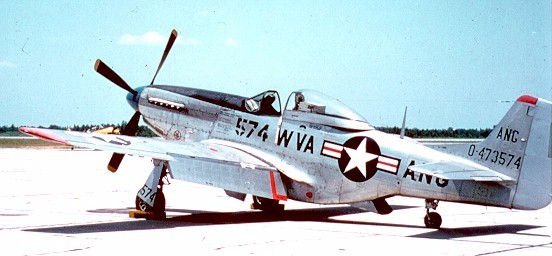 North American Aviation F-51D-25-NA 44-73574, 167th Fighter Squadron, West Virginia Air National Guard. (U.S. Air Force)