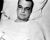 George F. Smith recovering in hospital after his supersonic ejection. (Getty Images)