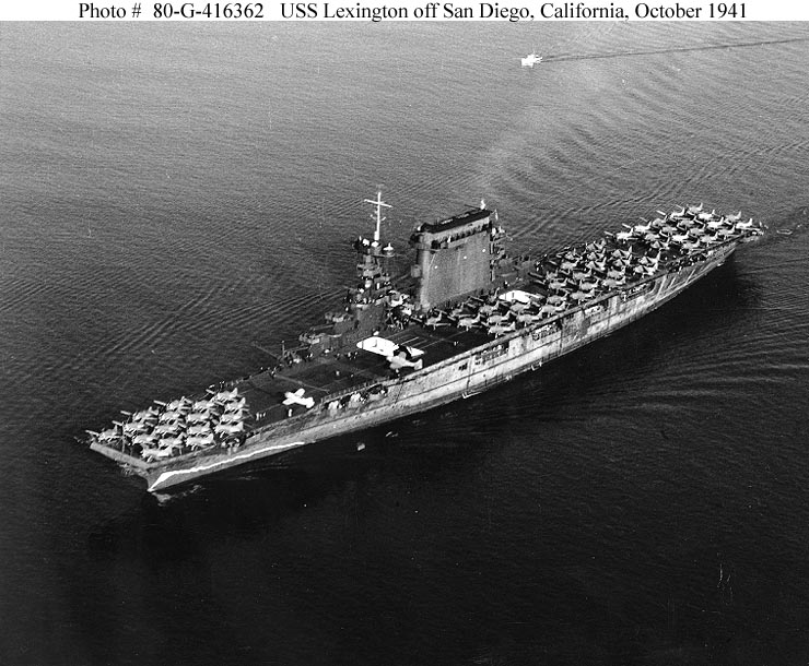 USS Lexington (CV-2) October 1941