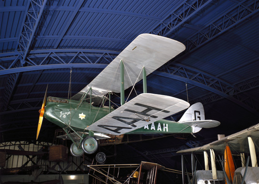 Amy Johnson's de Havilland DH.60G Gipsy Moth, Jason, G-AAAH, at the Science Museum, London.