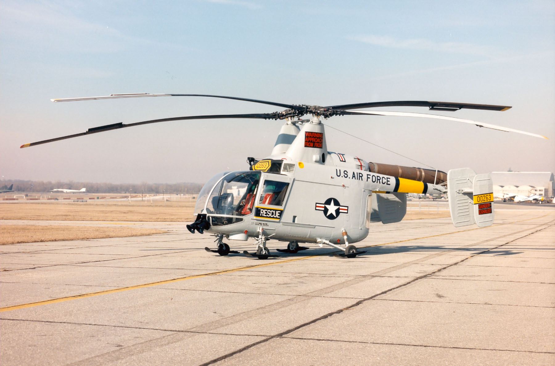 Kaman HH-43B-KA Huskie 60-0263 at the National Museum of the United States Air Force. (U.S. Air Force)