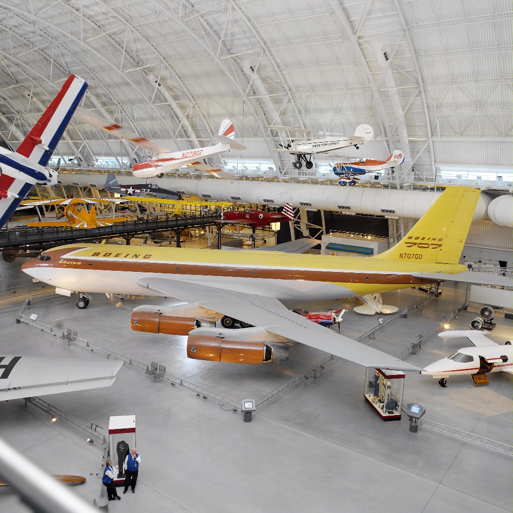 (The Boeing Model 367-80 is on display at the Steven F. Udvar-Hazy center, Smithsonian Institution National Air and Space Museum. (Photo by Dane Penland, National Air and Space Museum, Smithsonian Institution)