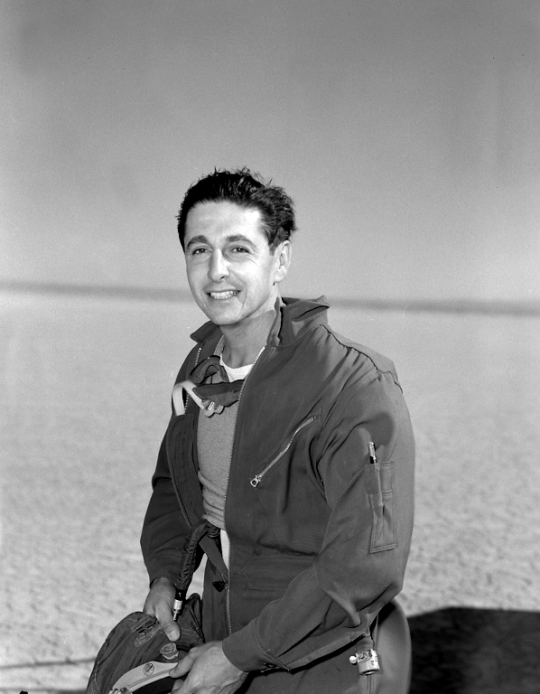 NACA Test Pilot Albert Scott Crossfield on Rogers Dry Lake. (NASA)