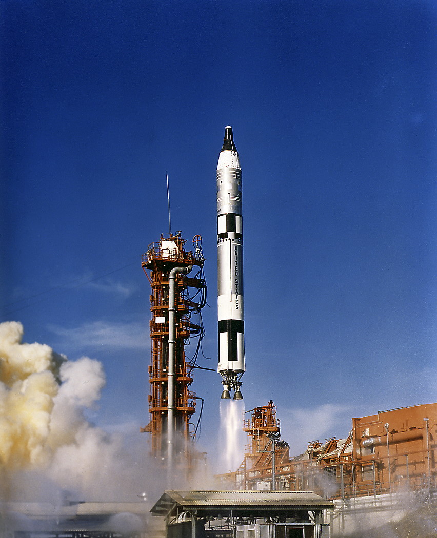 Gemini XII lifts off from LC-19 at 2:21:04 p.m., EST, 11 November 1966. (NASA)