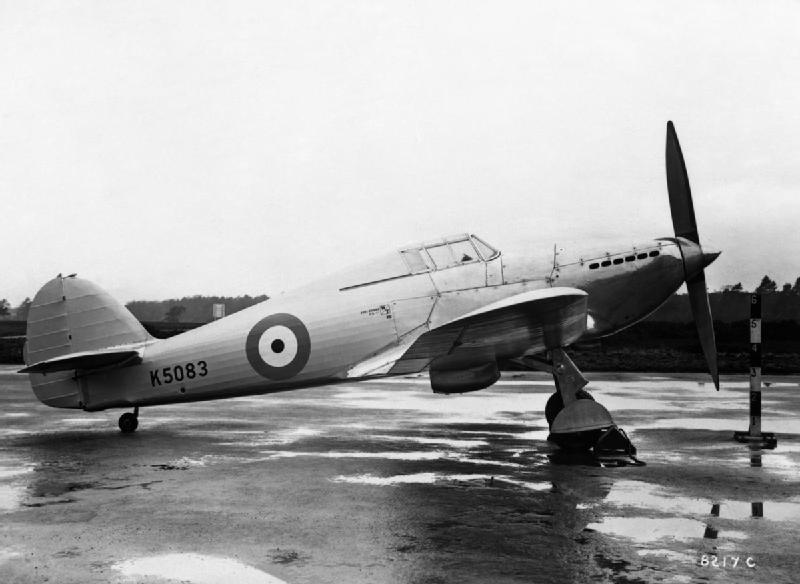 Right Profile of the prototype Hawker Hurricane, K5083. (© IWM-MH-5190)