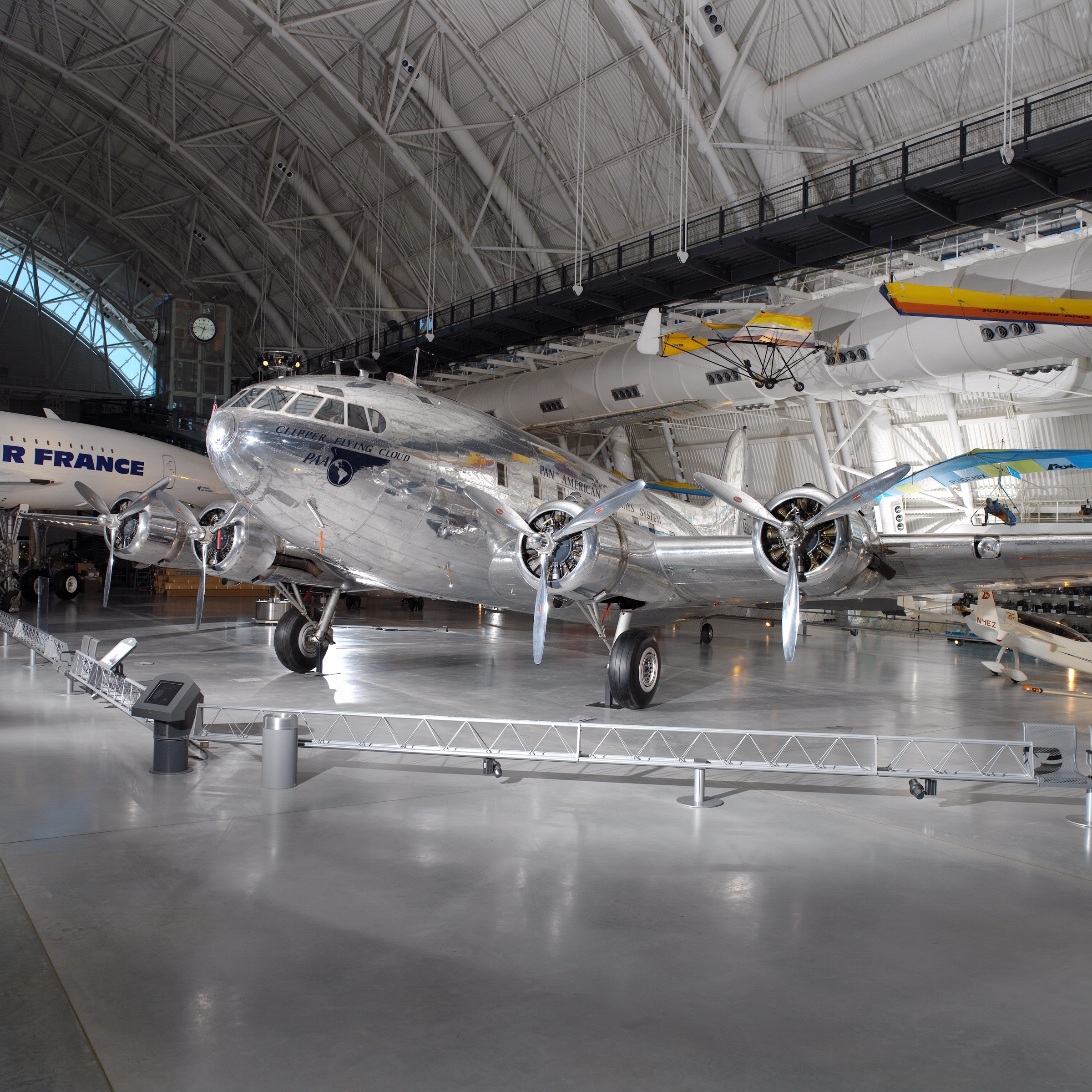 The only existing Boeing Model 307 Stratoliner, NC19903, Clipper Flying Cloud, at the Smithsonian Institution National Air and Space Museum, Steven F. Udvar-Hazy Center. (Photo by Dane Penland, National Air and Space Museum, Smithsonian Institution)