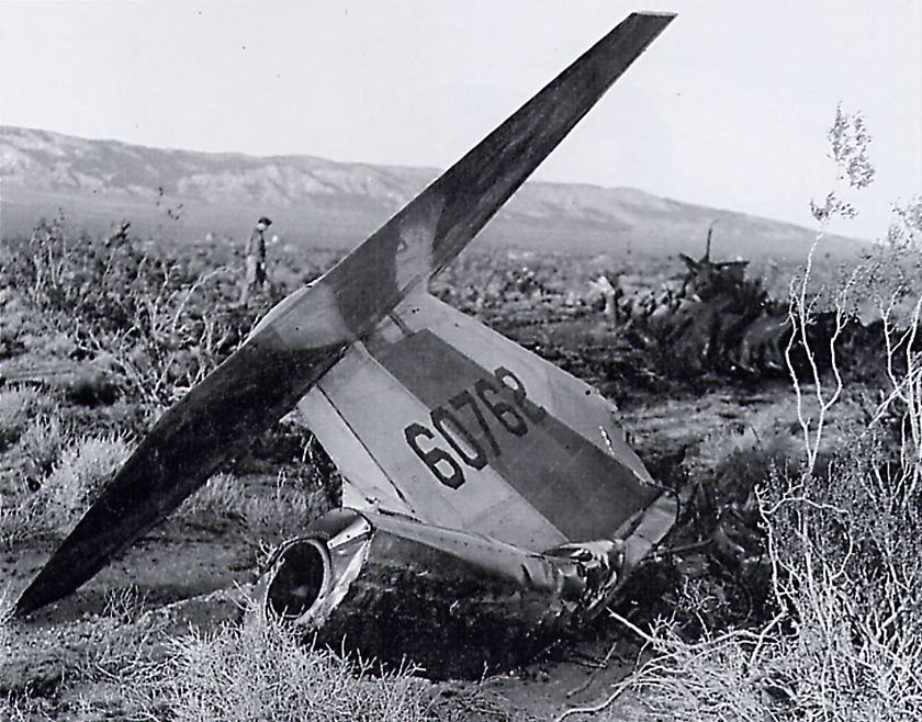 Wreckage of Lockheed NF-104A 56-762, 10 December 1963. (U.S. Air Force)