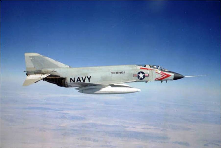 McDonnell YF4H-1 Phantom II, Bu. No. 142260, during Operation Skyburner, 22 November 1961. (U.S. Navy)